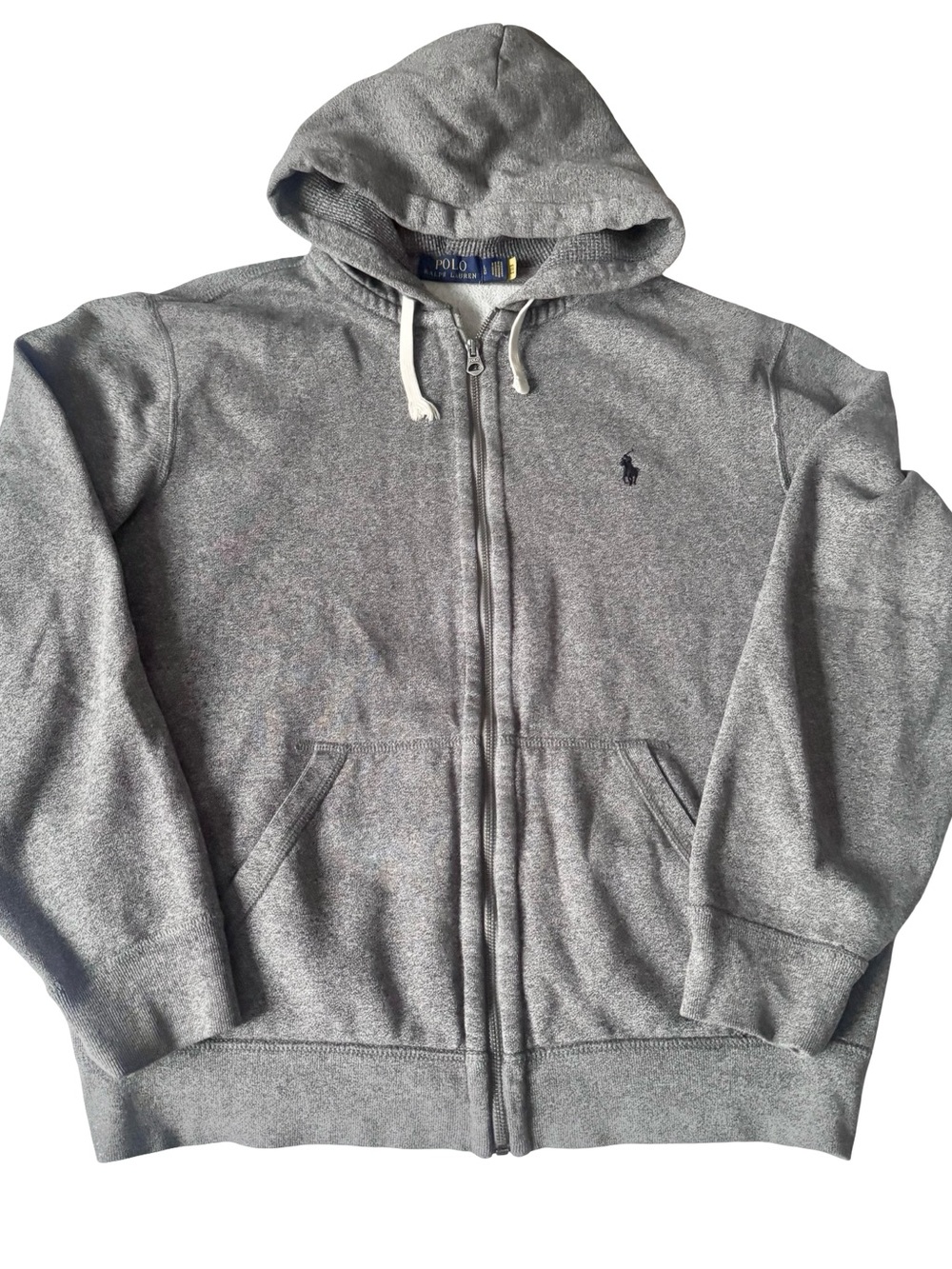 Polo Ralph Lauren Men’s Heather Grey Signature Fleece Zip Hoodie Size L